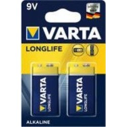 Батарейка Varta Longlife 6LR61 2 шт. (04122101412)