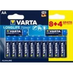 Батарейка Varta Longlife Power 12 (8+4) Alkaline AA (R6, 316) 12 шт. (04906121472)