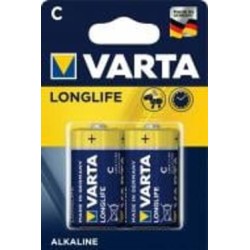 Батарейка Varta Longlife C (R14, 343) 2 шт. (04114101412)