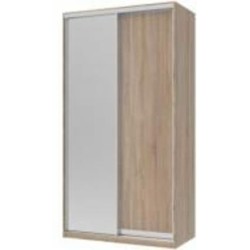Шкаф-купе Сити Лайт Doros 1200x450x2250 мм дуб сонома двери / ДСП/зеркало
