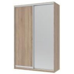 Шкаф-купе Сити Лайт Doros 1500x450x2250 мм дуб сонома двери / ДСП/зеркало