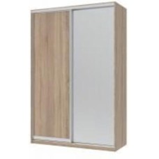 Шкаф-купе Сити Лайт Doros 1500x600x2250 мм дуб сонома двери / ДСП/зеркало