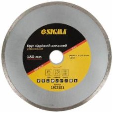 Диск алмазный отрезной Sigma 180x2,2x22,2 1922151