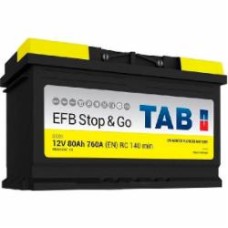 Аккумулятор автомобильный TAB Magic EFB 80Ah 760A 12V 212080 «+» справа (212080)