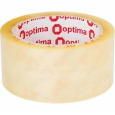 Клейкая лента упаковочная 48 мм х 50 м х 43 мкм прозрачная Optima