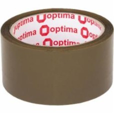 Клейкая лента упаковочная 48 мм х 50 м х 43 мкм коричневая Optima