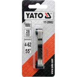 Резьбомер YATO 4-62 28 шт. YT-29982