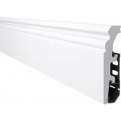 Плинтус (194) Arbiton VEGA белый 80x2400 мм
