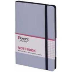 Книга для записей Partner Soft, 125 * 195, 96л, кл, серебристая Axent