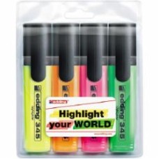Набор маркеров Edding Highlighter 4 шт. 2-5 мм e-345/4/se мульти