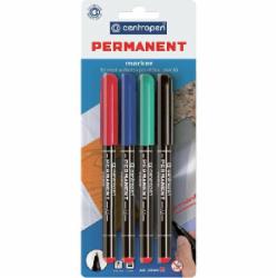 Набор маркеров Centropen Permanent 4 шт. 1 мм 2846/4/bl мульти