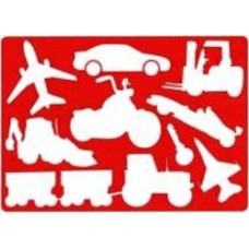 Трафарет пластиковый, 9820/4, полупрозрачный, 31х20, 