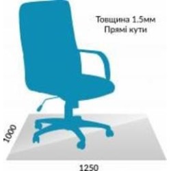 Защитный коврик поликарбонатный 1,5 мм 1,0 м x 1,25 м