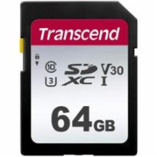 Карта памяти Transcend SDXC 64 ГБ UHS-I Class 3 (U3) (TS64GSDC300S)