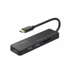 USB-хаб Promate LinkHub-C HDMI/2xUSB 3.0/SD/MicroSD Grey