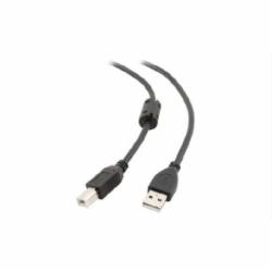 Кабель Maxxter 1,8 м черный (UF-AMBM-6) USB2.0 AM/BM ферритовый фильтр