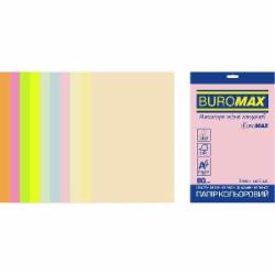 Бумага офисная цветная Buromax A4 80 г/м Euromax Pastel + Neon 20 листов BM.2721720E-99 разноцветный