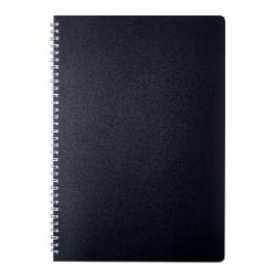 Тетрадь на пружине Classic А4 80 л. клетка черный, пластиковая обложка BM.2446-001 Buromax