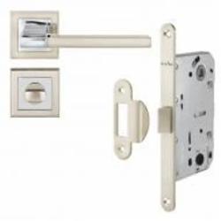 Комплект WC Linde A-2008 SN/CP-4 WC 96 мм матовый никель/полированный хром без петель