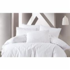 Комплект постельного белья полуторный White/квадраты белый Zastelli