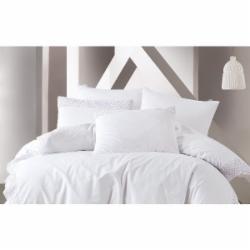Комплект постельного белья полуторный White/квадраты белый Zastelli