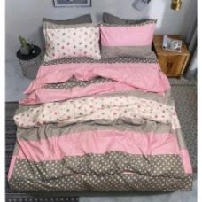 Комплект постельного белья евро STAR DOTS (PINK) серый Zastelli