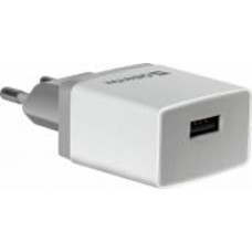 Сетевое зарядное устройство Defender UPA-21 белый 1xUSB 5V/2.1А 83571