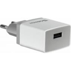 Сетевое зарядное устройство Defender UPA-21 белый 1xUSB 5V/2.1А 83571