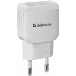 Сетевое зарядное устройство Defender UPA-22 белый 2xUSB 2.1А 83580