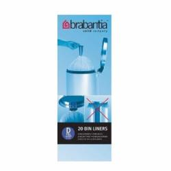 Мешки для мусора с затяжками Brabantia Bin Liners крепкие 15 л 20 шт.