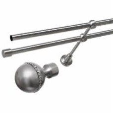 Готовый карниз Gardinia Ally Орбита двойной d19/19 мм 160 см имитация стали