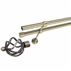 Готовый карниз Gardinia Ally Короб двойной d19/19 мм 160 см античная латунь