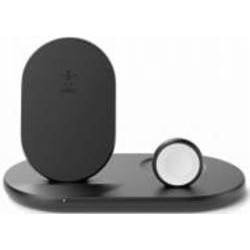 Беспроводное зарядное устройство Belkin 3-in-1 Wireless Pad/Stand/Apple Watch, black (WIZ001VFBK)