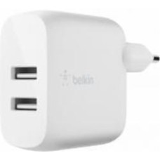Зарядное устройство Belkin Home Charger (24W) DUAL USB 2.4A, MicroUSB 1m, whi