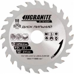 Пильный диск GRANITE 125x22,2 Z24 5-12-524
