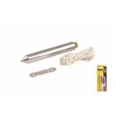 Отвес MasterTool цилиндрический 100 г шнур L 5 м 30-0604