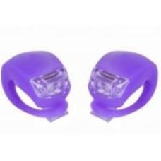 Комплект мигалок 2шт BC-RL8001 белый и красный свет LED силиконовый фиолетовый корпус