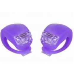 Комплект мигалок 2шт BC-RL8001 белый и красный свет LED силиконовый фиолетовый корпус