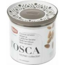 Емкость для хранения Stefanplast Tosca 0,7л бело-коричневая круглая
