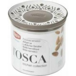Емкость для хранения Stefanplast Tosca 0,7л бело-коричневая круглая