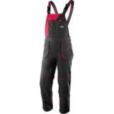 Полукомбинезон рабочий NEO tools Woman Line р. XL 80-240 черный с розовым