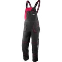 Полукомбинезон рабочий NEO tools Woman Line р. XL 80-240 черный с розовым