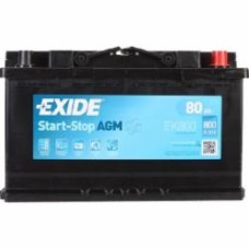 Аккумулятор автомобильный EXIDE 6СТ 80Ah 800A «+» справа (EK800)