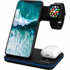 Беспроводное зарядное устройство Canyon WS-303 3 В 1 QI Black (CNS-WCS303B)