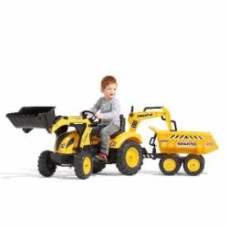 Трактор с прицепом Falk 2086W Komatsu желтый 2086W
