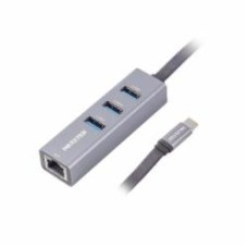 Адаптер Maxxter с Type-C на Gigabit Ethernet 3 Ports USB 3.0