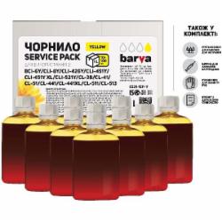 Чернила BARVА Canon CLI-521, 10x100 мл Service Pack (C521-1SP-Y) желтый