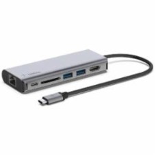 Адаптер Belkin USB-C 6in1 Multiport Dock серый (AVC008BTSGY)
