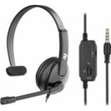 Гарнитура 2E CH12 Mono On-Ear 3.5 мм/2x3.5 мм black (2E-CH12MJ)
