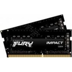 Оперативная память Kingston SODIMM DDR4 32 GB (2x16GB) 3200 MHz (KF432S20IBK2/32) Fury Impact Black